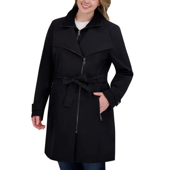 Halston Women's Belted Trench Coat - Picture 9 of 11